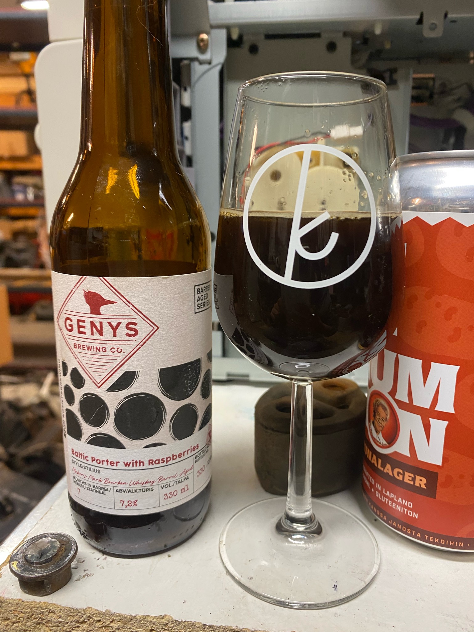 Baltic Porter With Raspberries Maker's Mark Bourbon Whiskey Barrel Aged, Lithuania