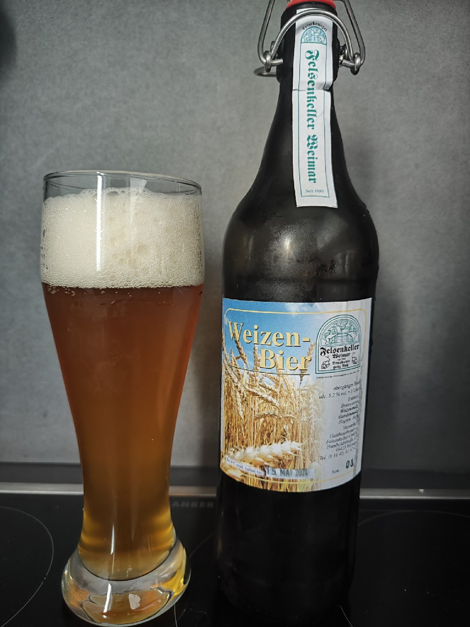 Weizen-Bier, Gasthausbrauerei Felsenkeller Weimar