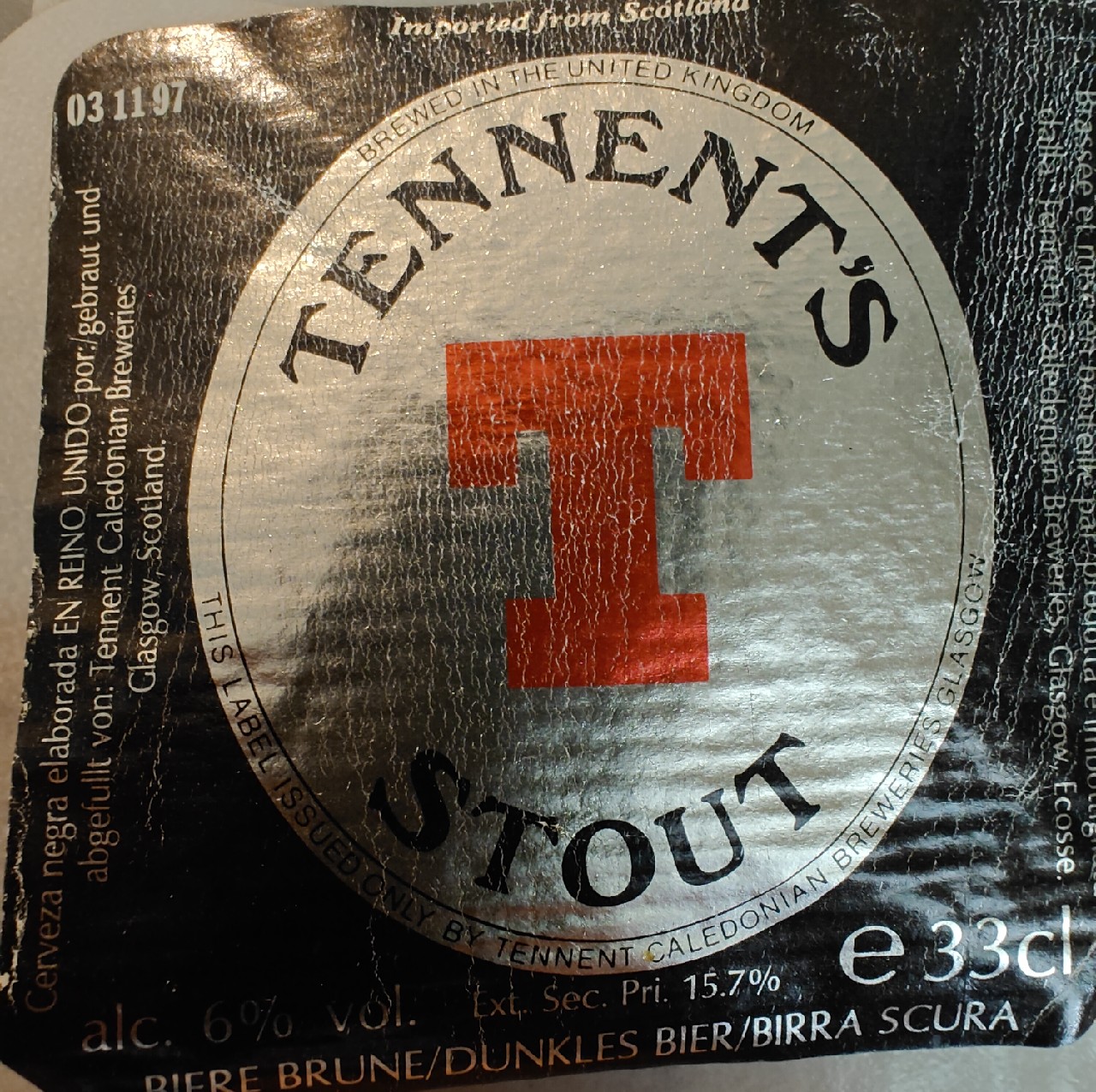 Tennent's Stout, Scotland