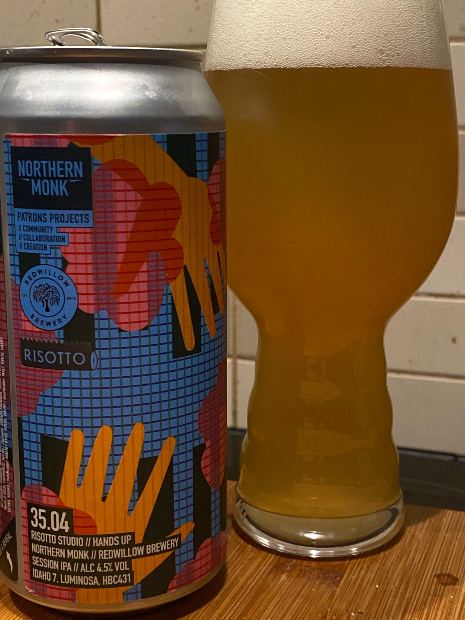 Patrons Project 35.04 // Risotto Studio // Hands Up // Session IPA, England