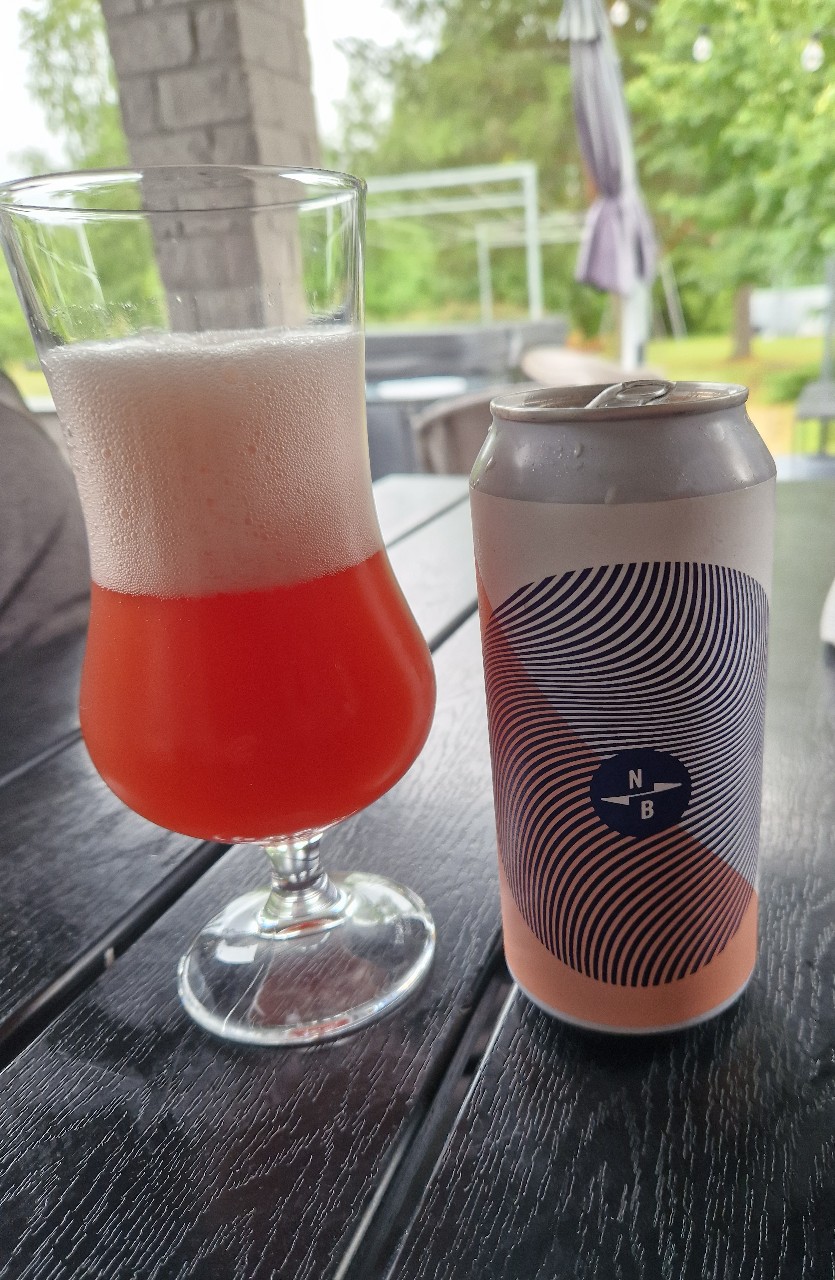 triple fruited gose: plum, peach, Jasmine tea, England