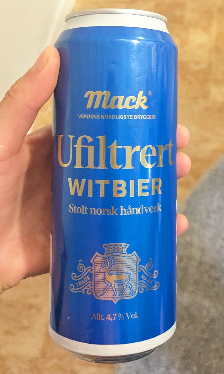 Mack Witbier Ufiltrert, Norway