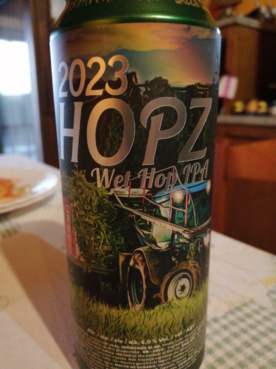 2023 hopz wet hop ipa, Slovenia