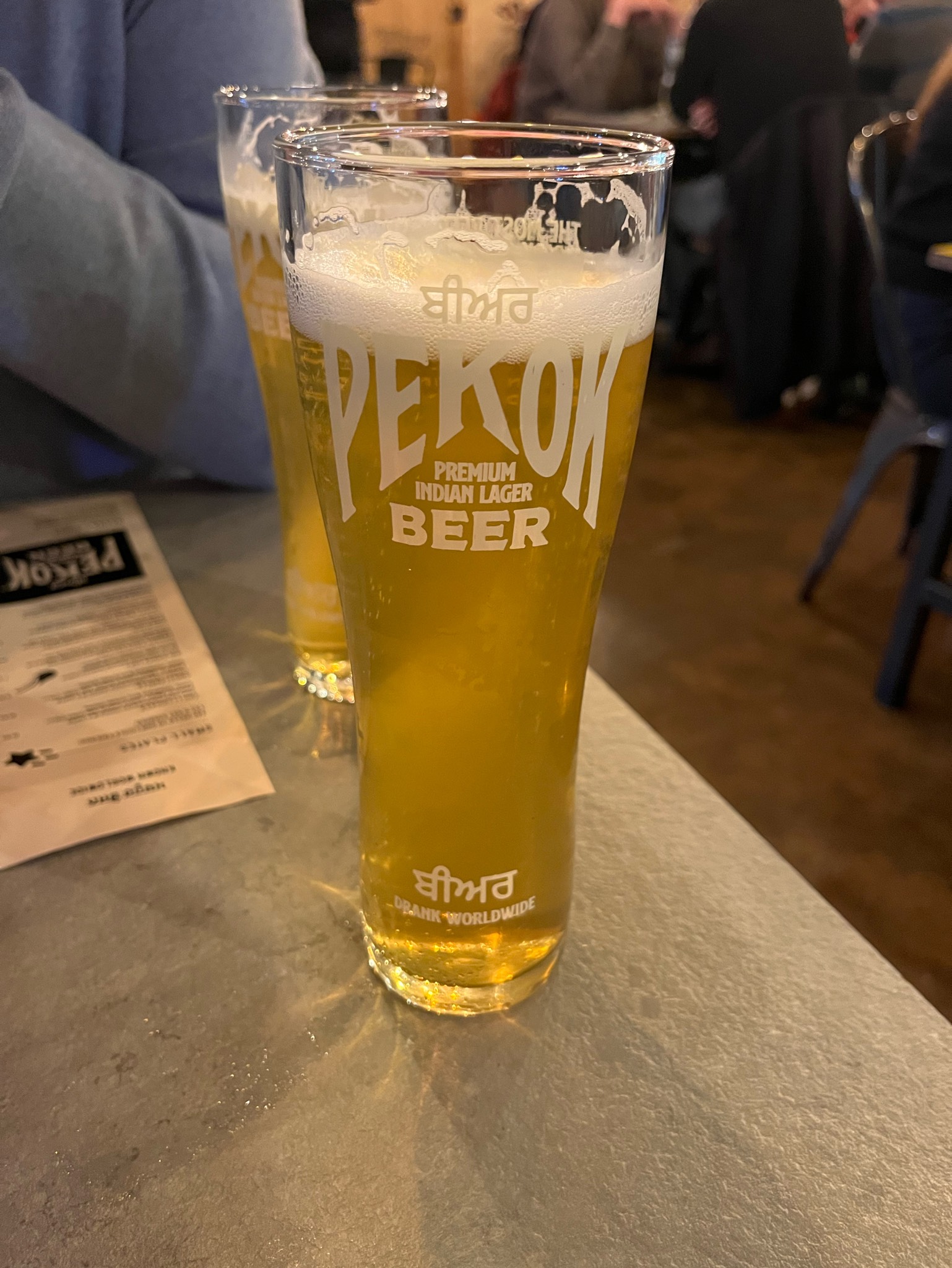 Pekok Premium Indian lager beer, England