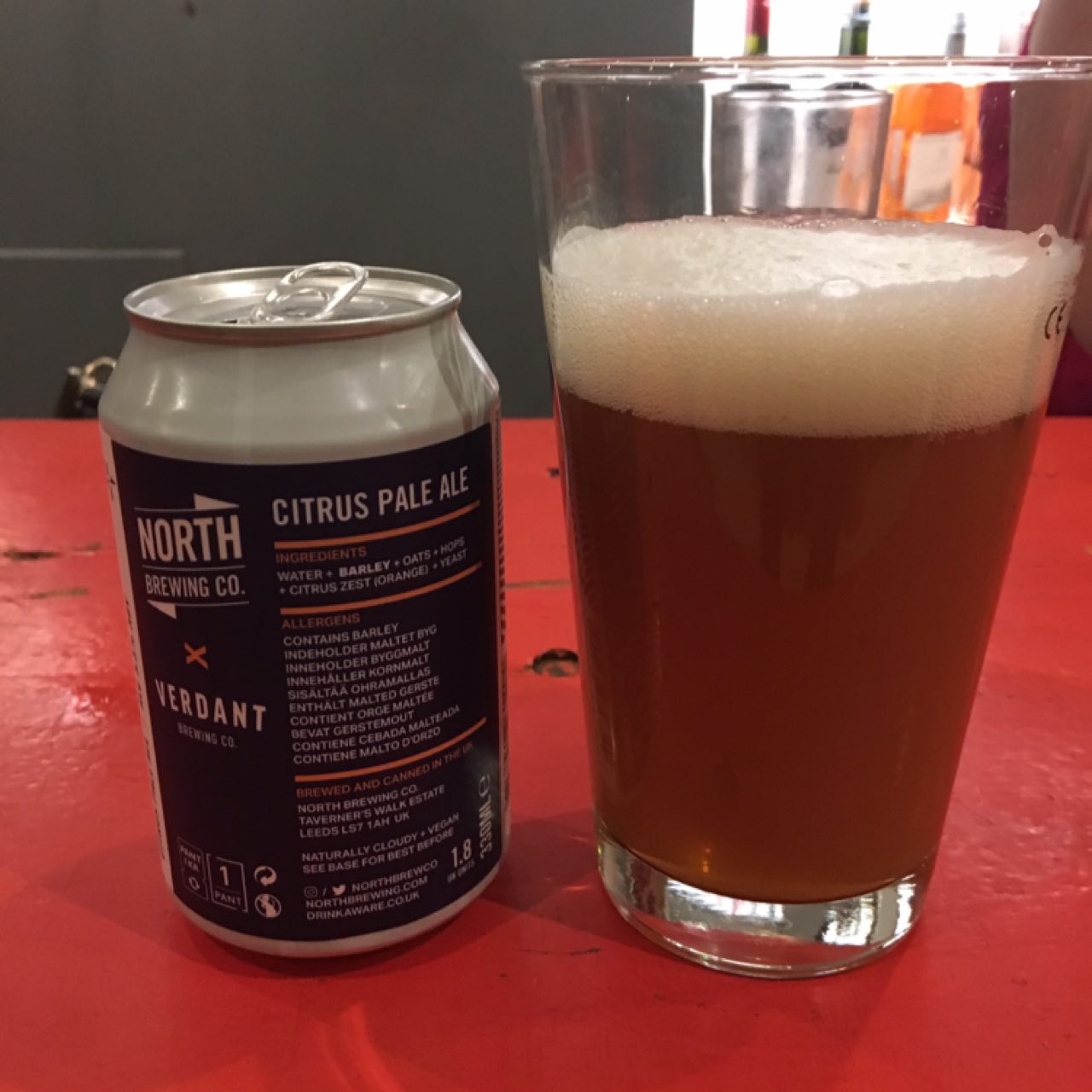 North X Verdant Citrus Pale Ale, England