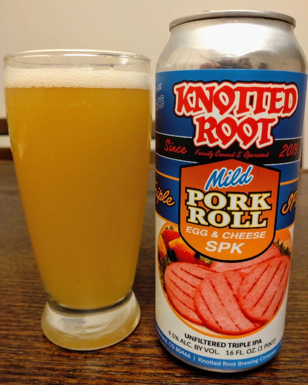 Mild Pork Roll Egg & Cheese SPK, Knotted Root Brewing Company