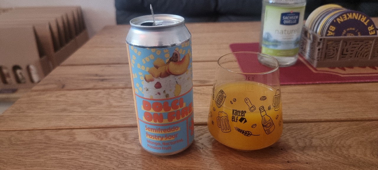 Dolci On Fire - Semifreddo Mango, Nectarine, Passion Fruit, Italy