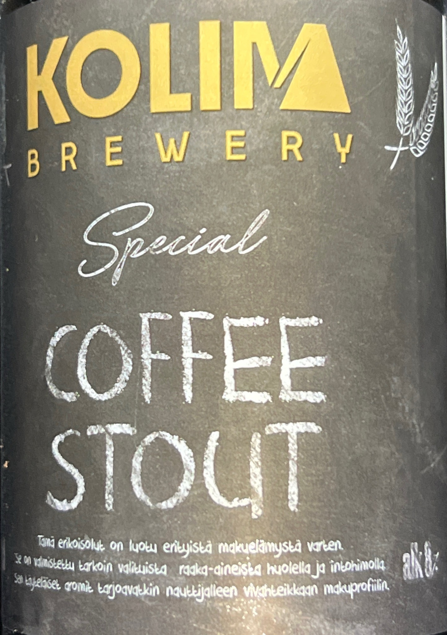Special coffee stout, Finland