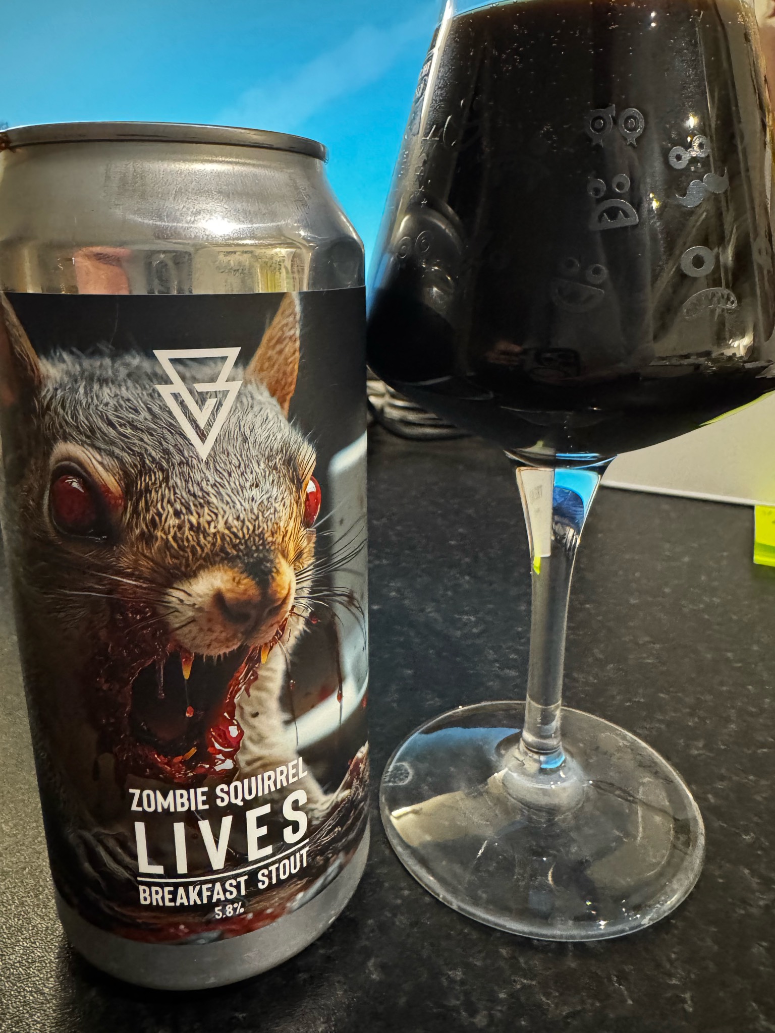 Zombie squirrel lives, England