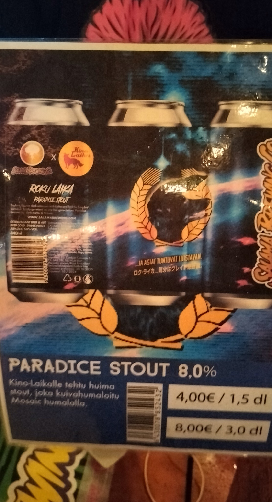 Roku Laika paradise stout 8,0%, Finland