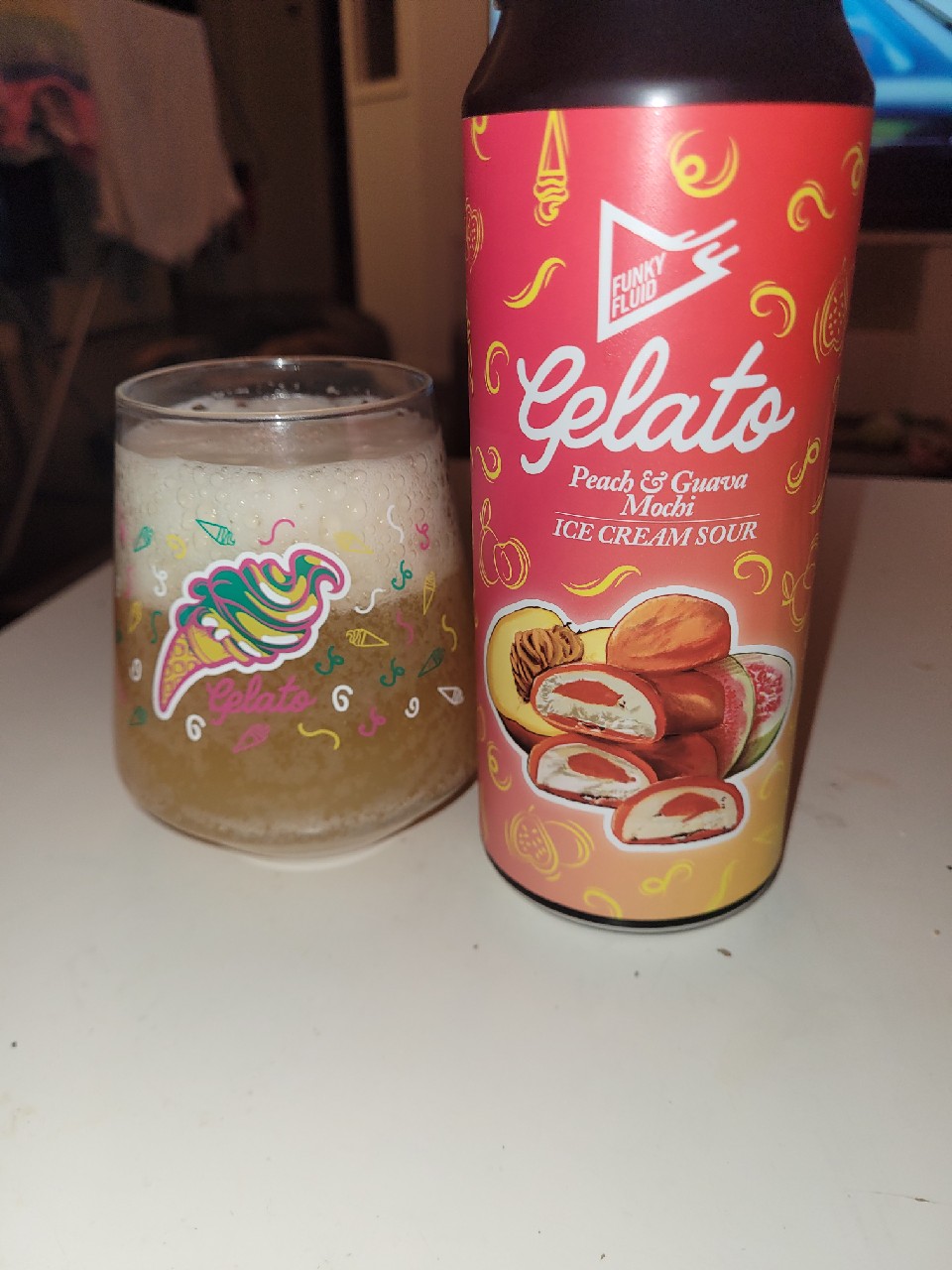 gelato: peach & guava mochi, Poland
