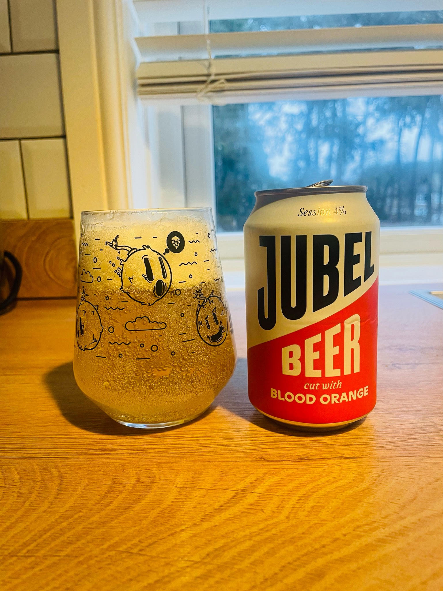 Jubel beer cut with Blood Orange, England