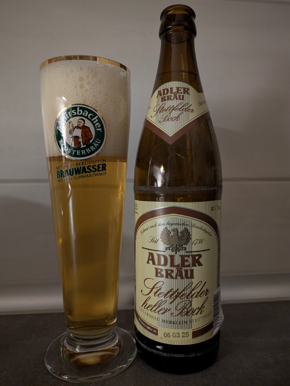 Stettfelder heller Bock, Adler Bräu Stettfeld