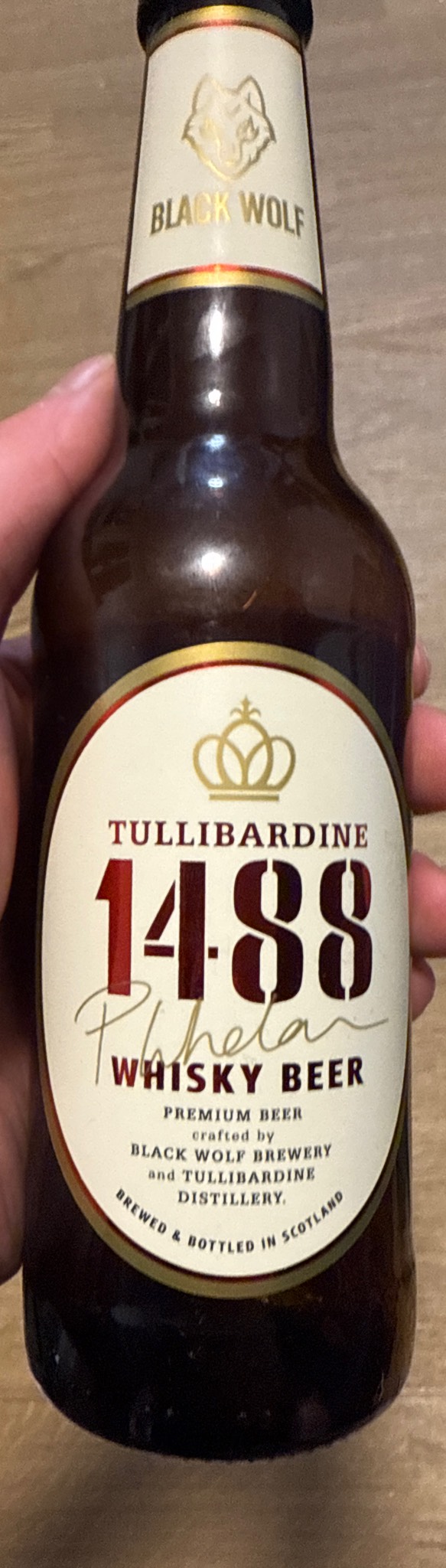 Tullibardine 1488 Whisky Beer, Black Wolf Brewery