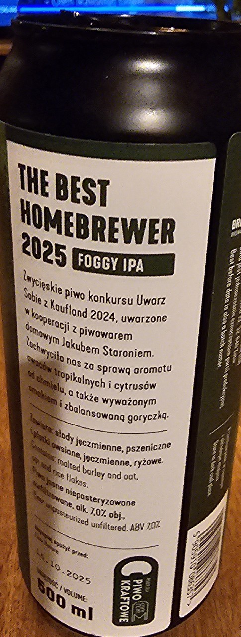 The Best Homebrewer 2025 Foggy IPA, Poland