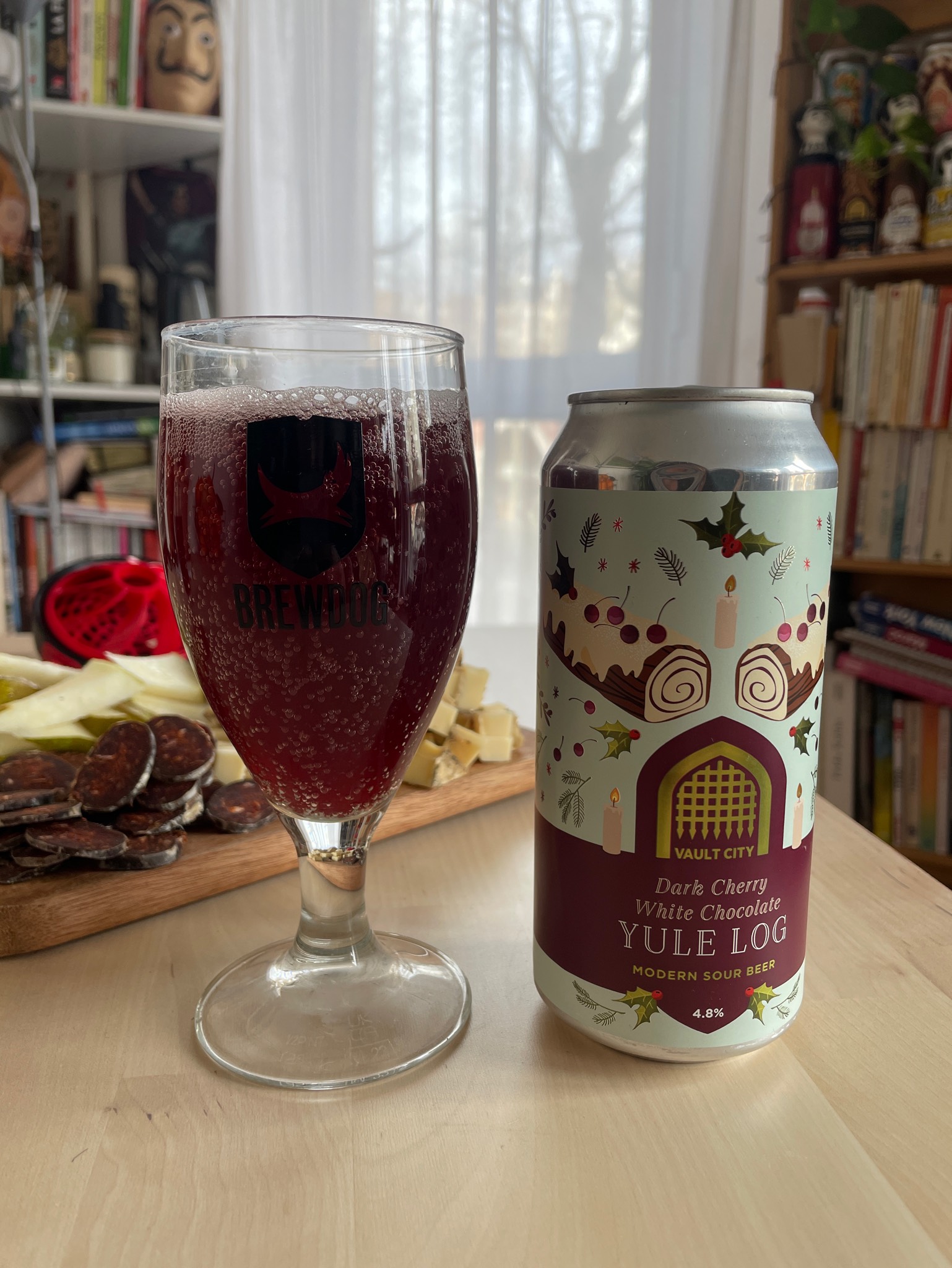 Dark Cherry White Chocolate Yule Log, Scotland