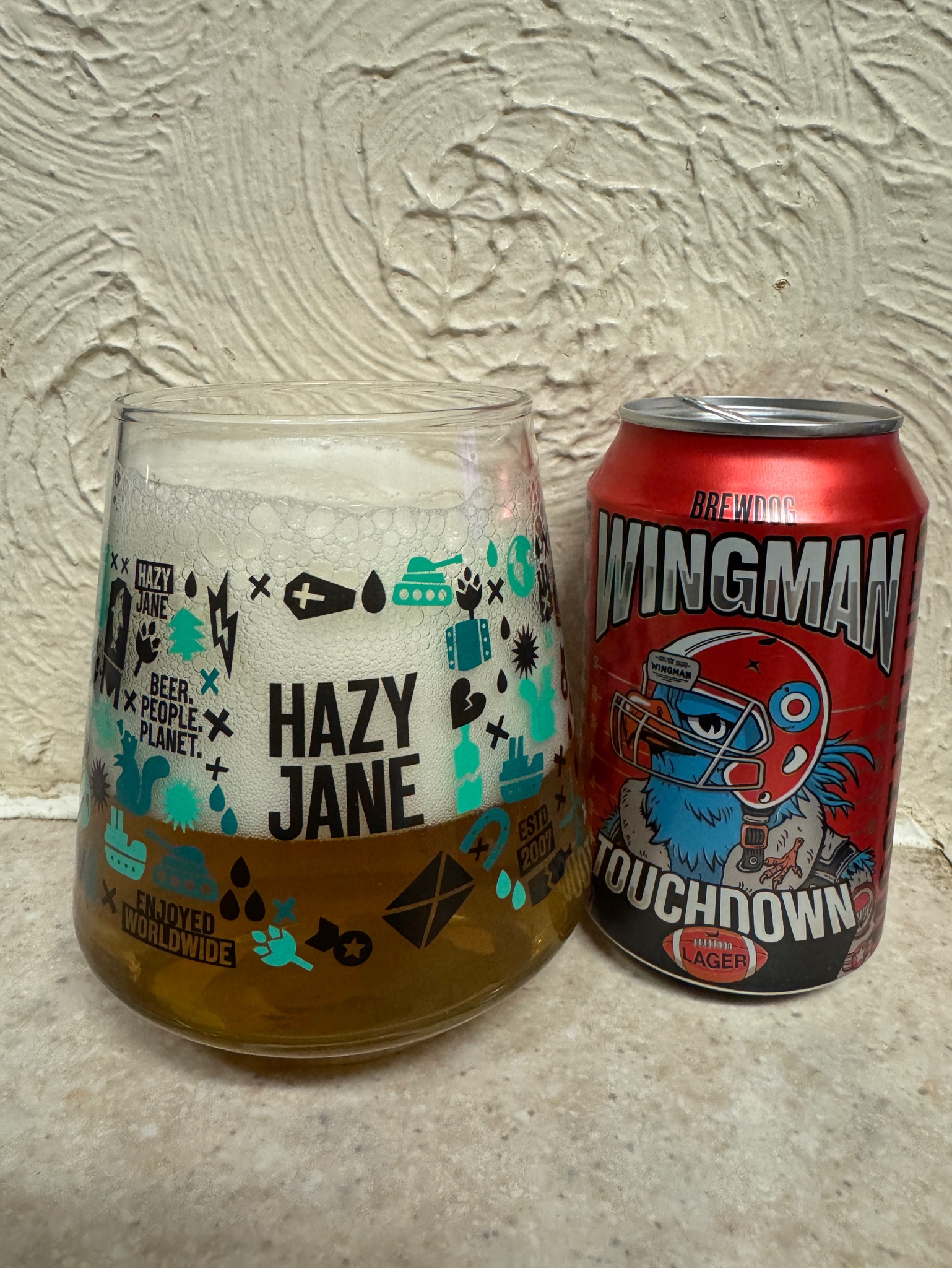 Wingman Touchdown lager, Scotland