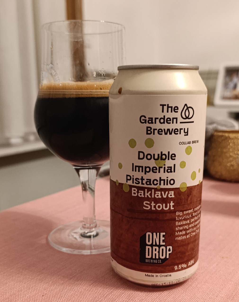 Double impérial pistachio baklava stout, One Drop Brewing Co.