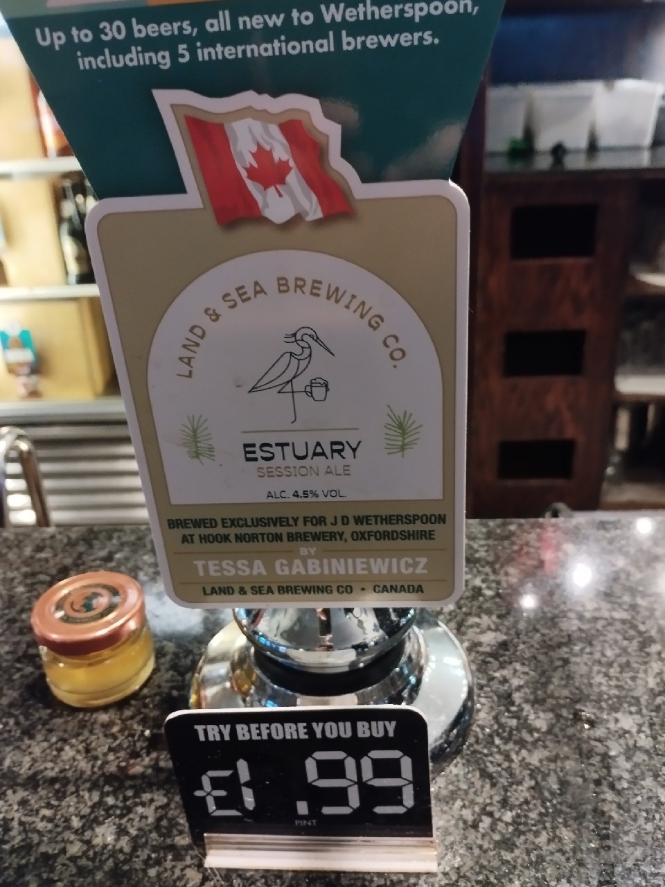 Estuary Session Ale, Land & Sea Brewing