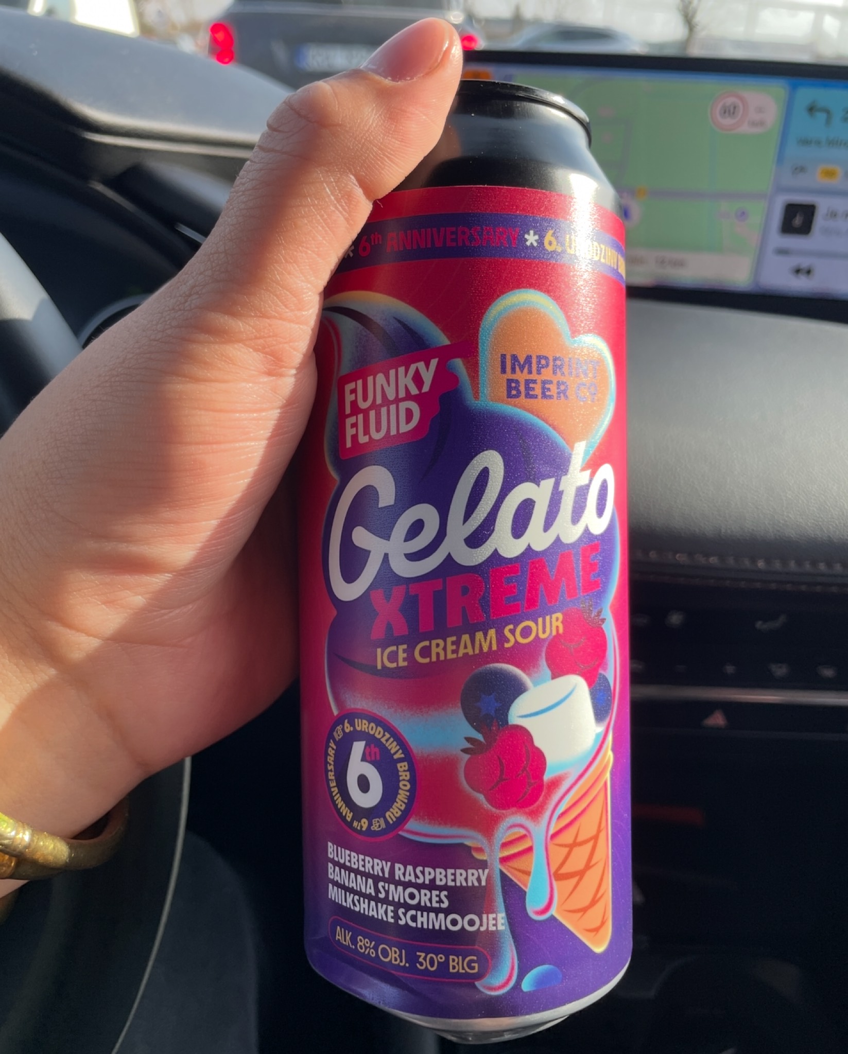 Gelato Xtreme: Blueberry Raspberry Banana S'mores Milkshake Schmoojee, Poland