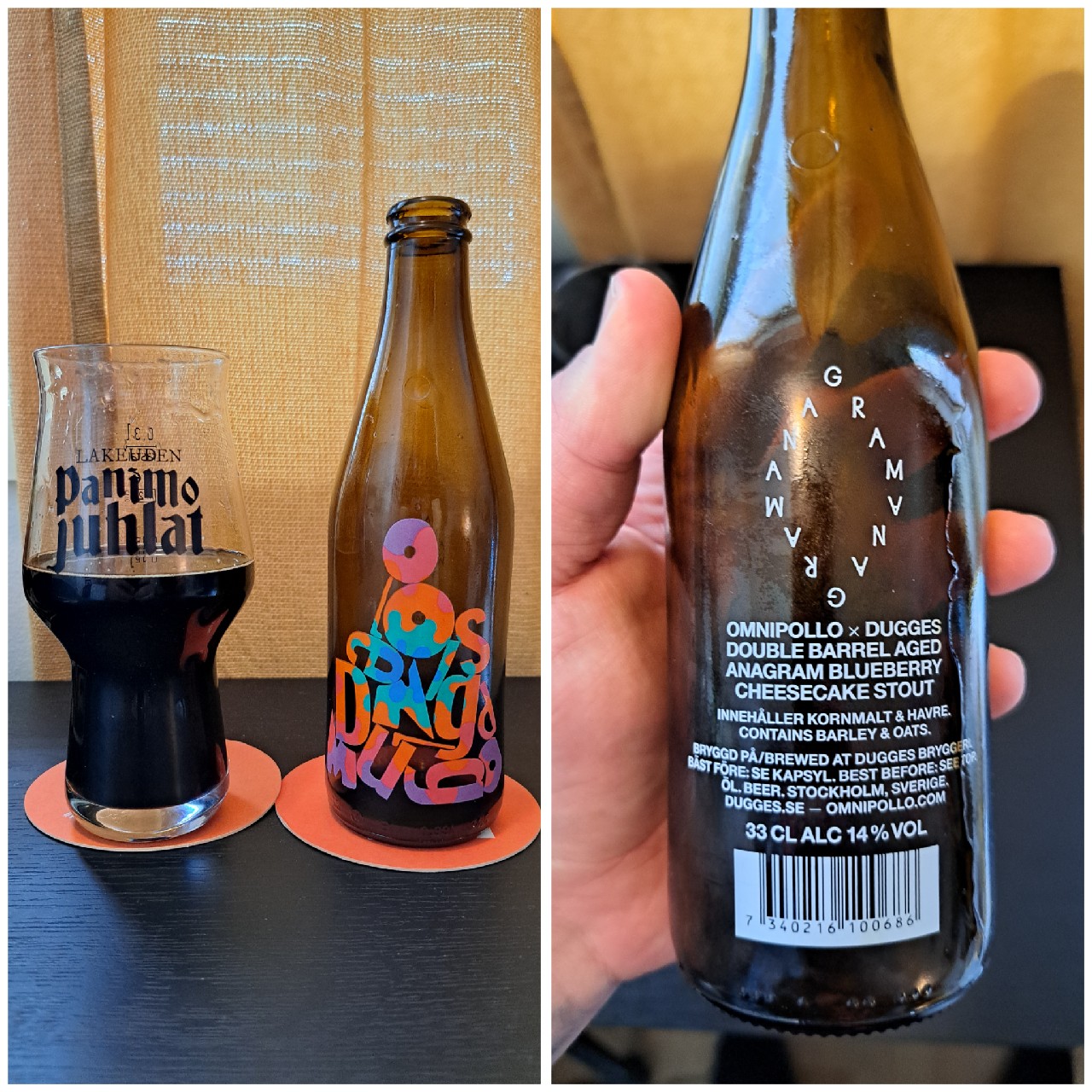 Double Barrel Aged Anagram Blueberry Cheesecake Stout, Sweden