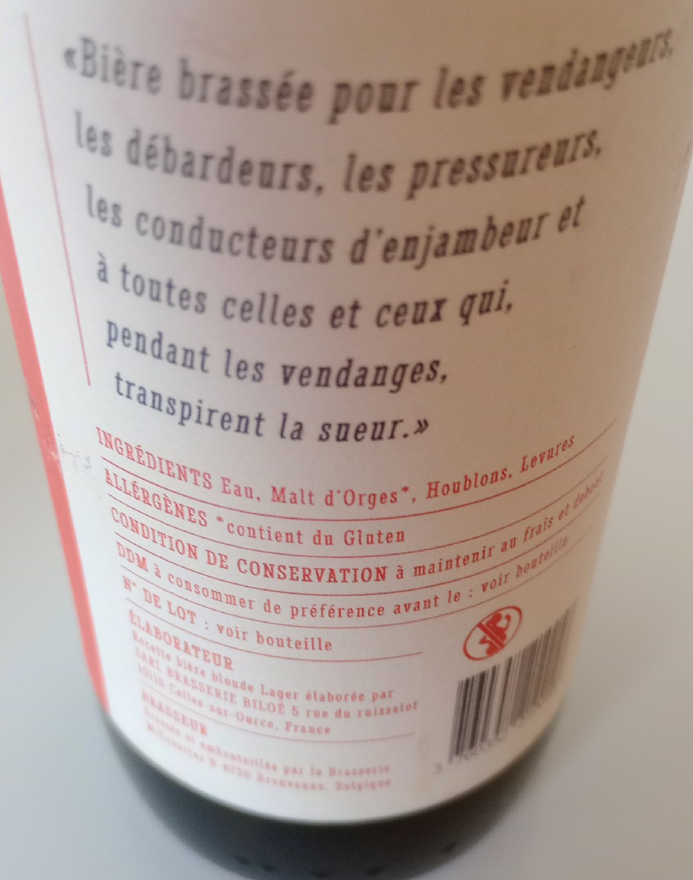 Vendangette, Belgium