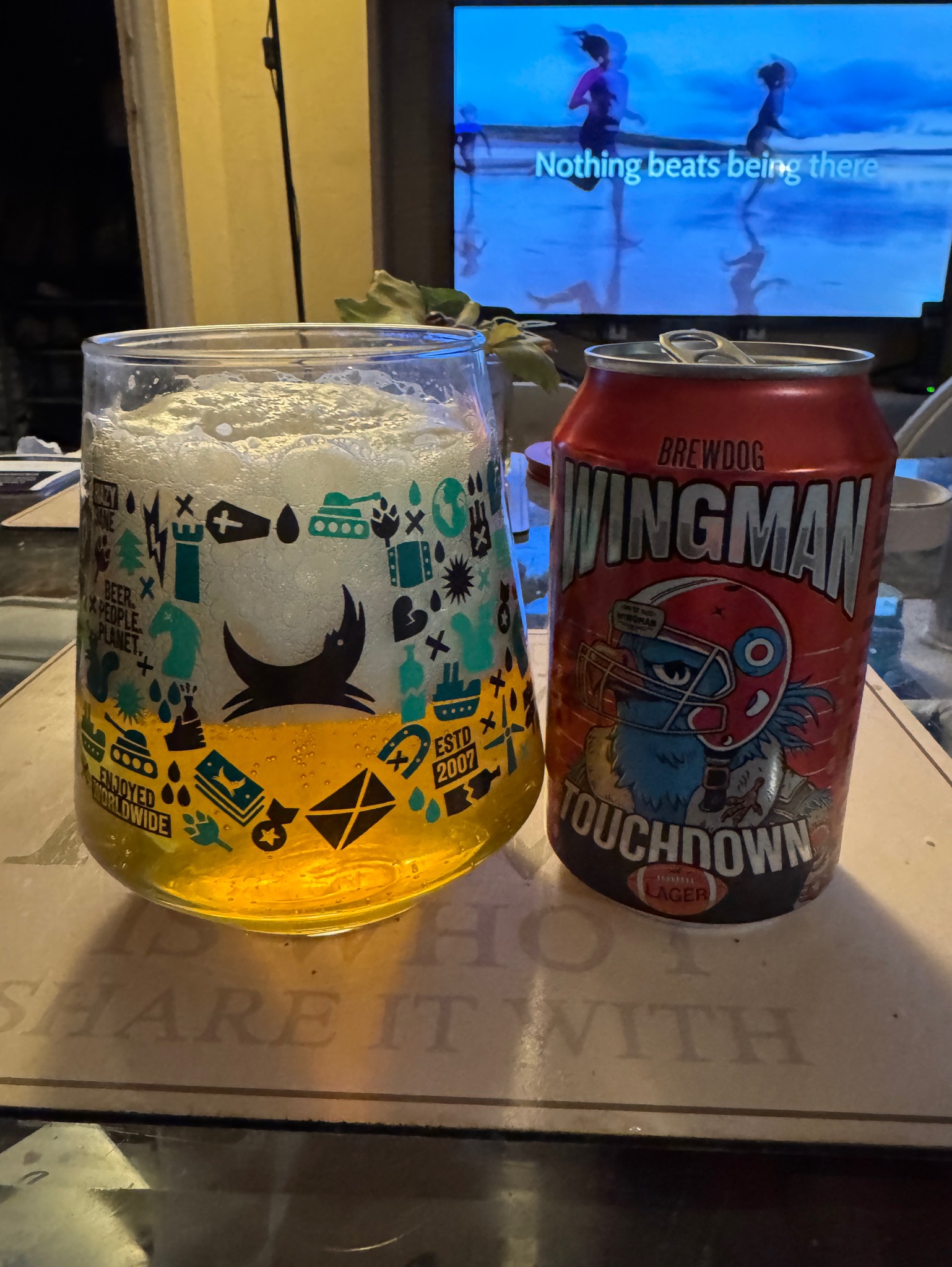 Wingman Touchdown lager, Scotland