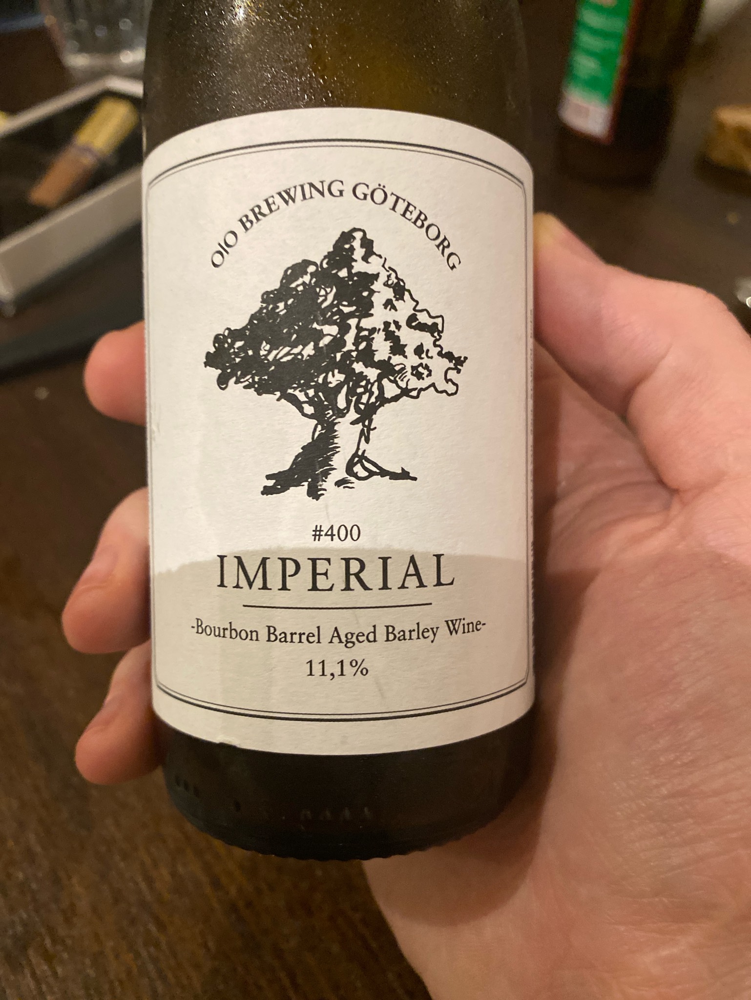 #400 Imperial burbon barrel aged barley wine, Sweden