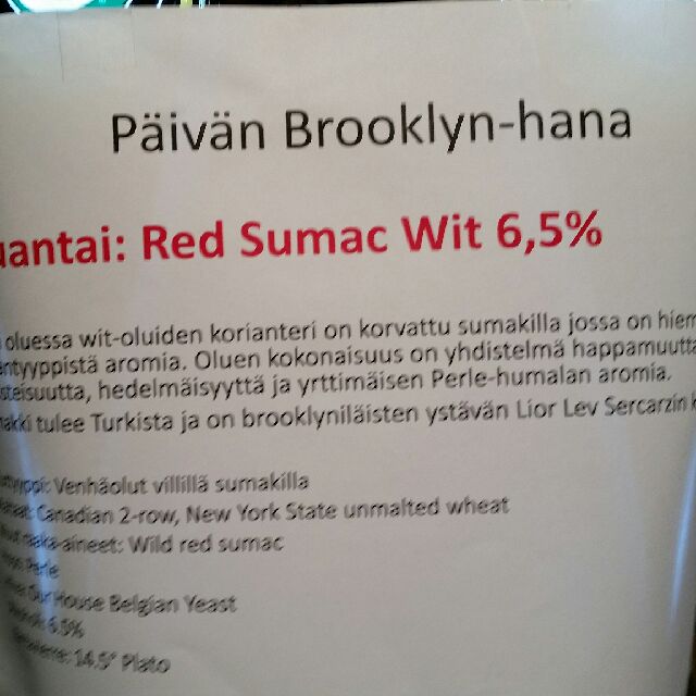 Red Sumac Wit, United States