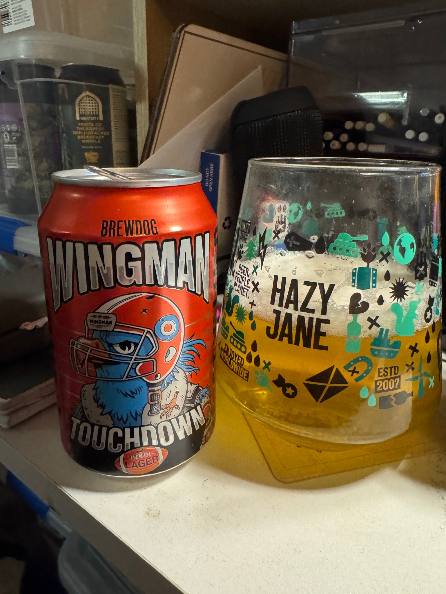 Wingman Touchdown lager, Scotland