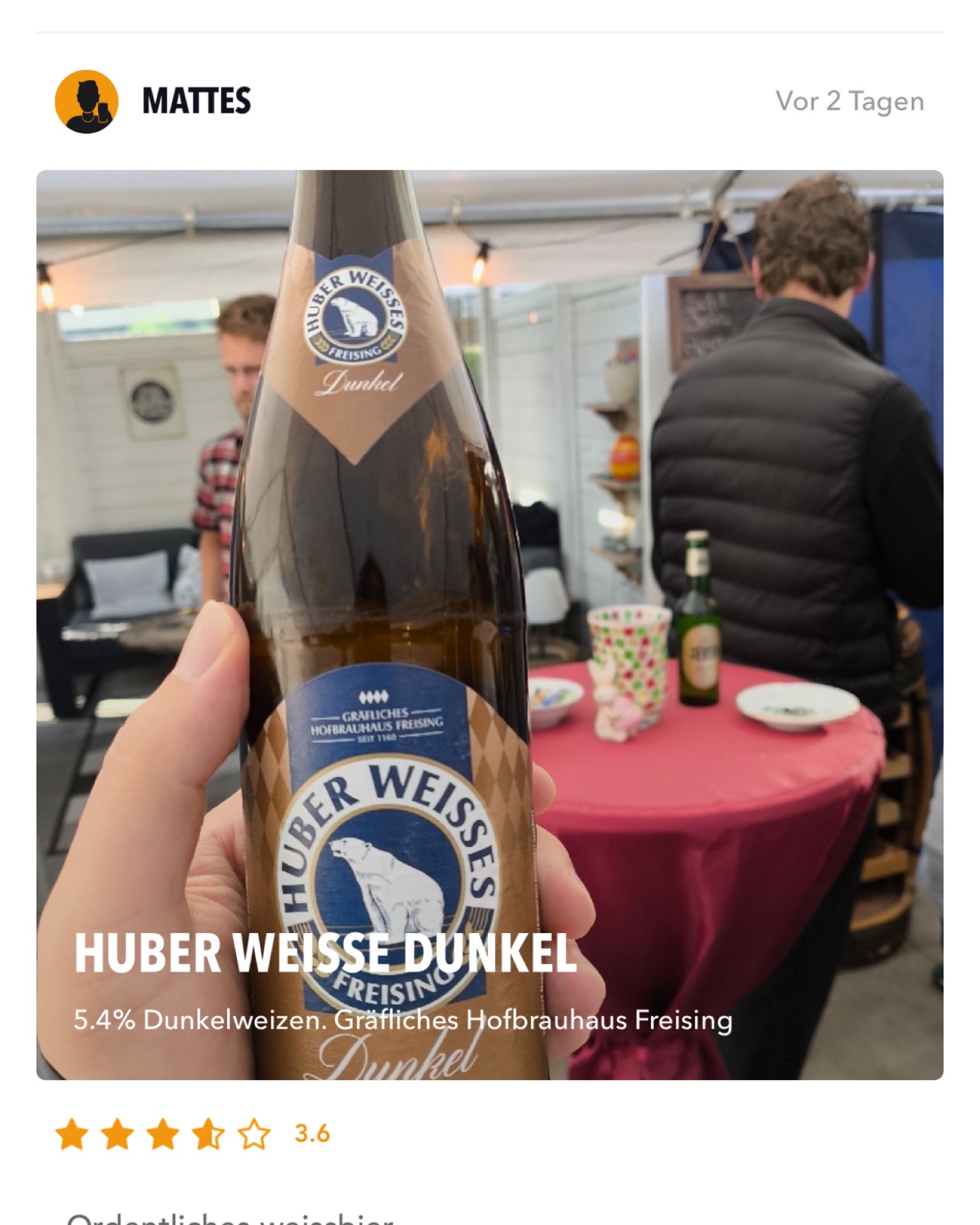 Huber Weisse dunkel, Germany