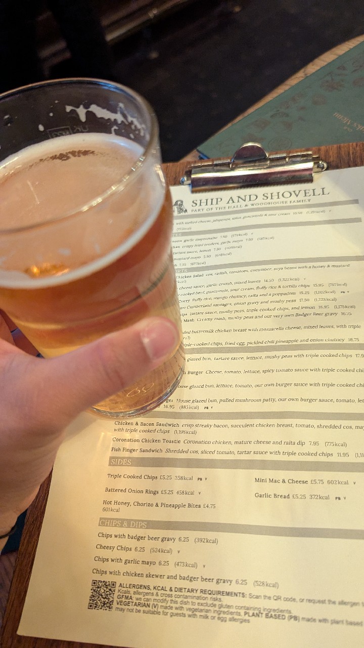 the ship and shovel helles lager, England