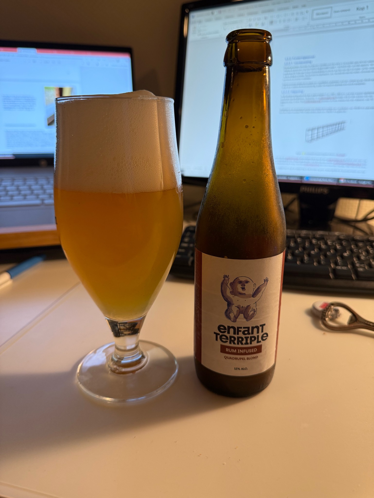 Enfant Terriple Quadrupel Blond Rhum Infused, Belgium