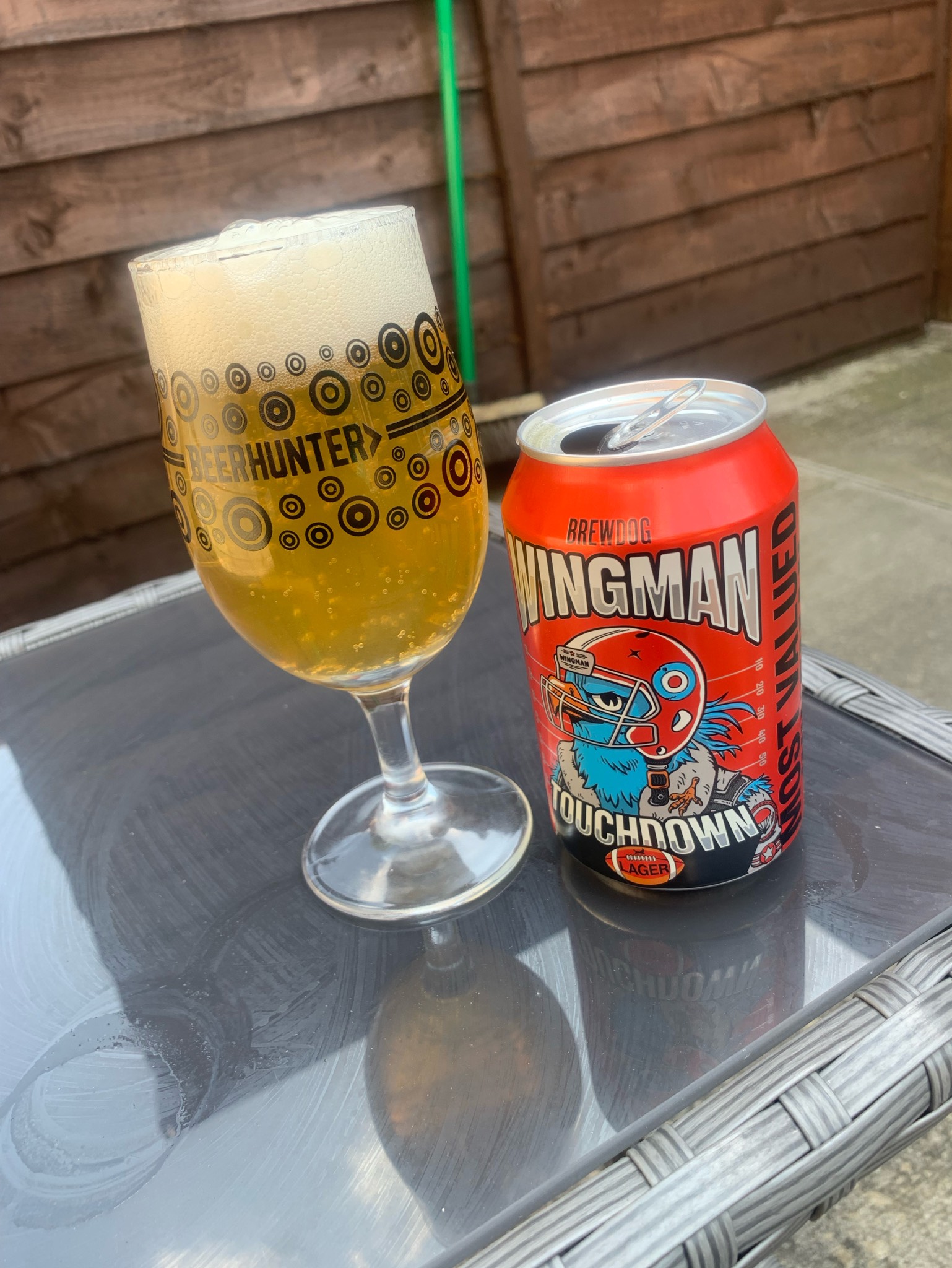 Wingman Touchdown lager, Scotland