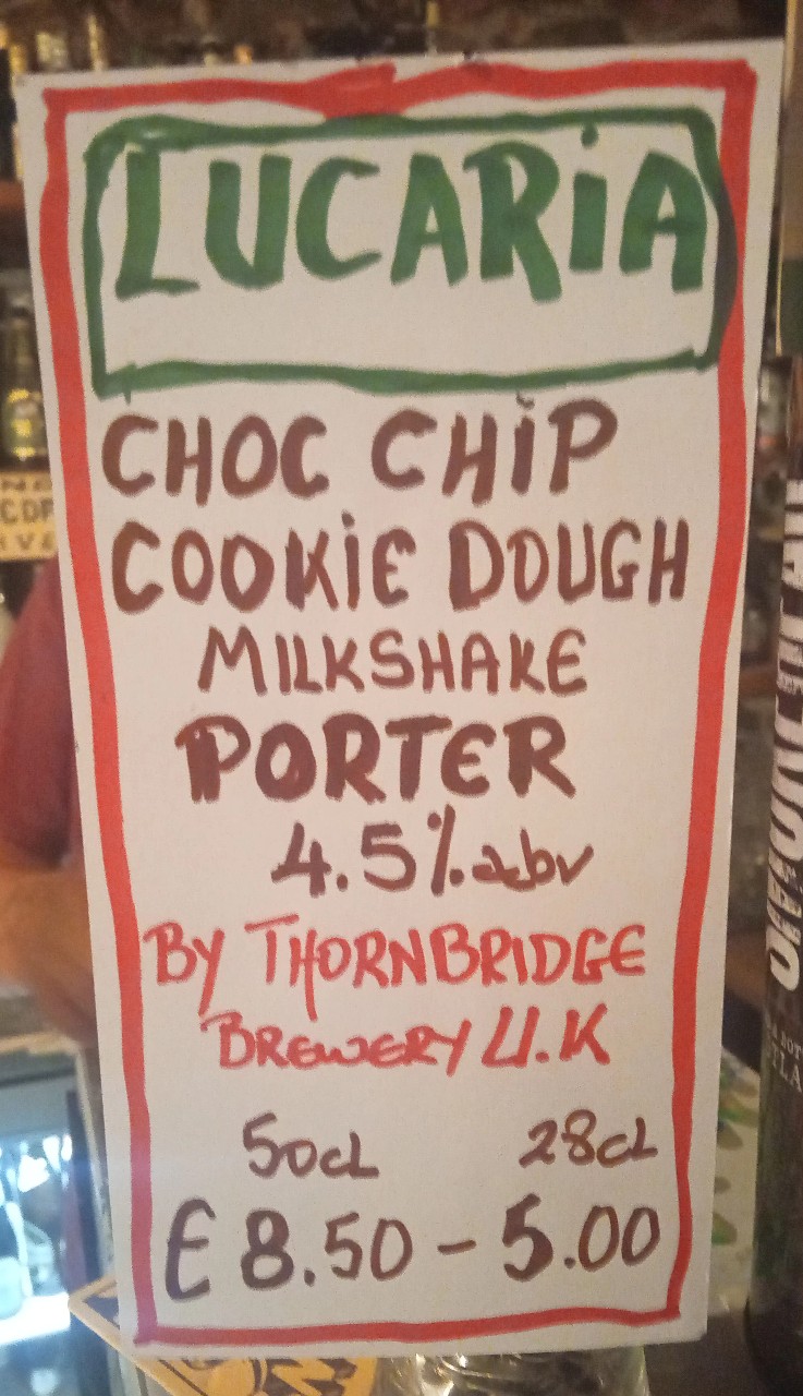 Lucaria choc chip cookie dough, England