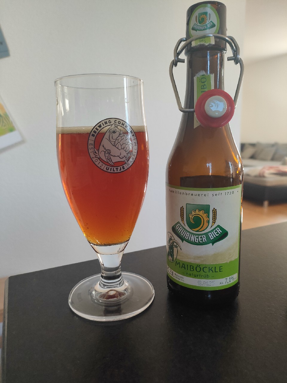 Maiböckle -naturtrüb- Gruibinger, Lammbrauerei Hilsenbeck - Gruibinger Bier