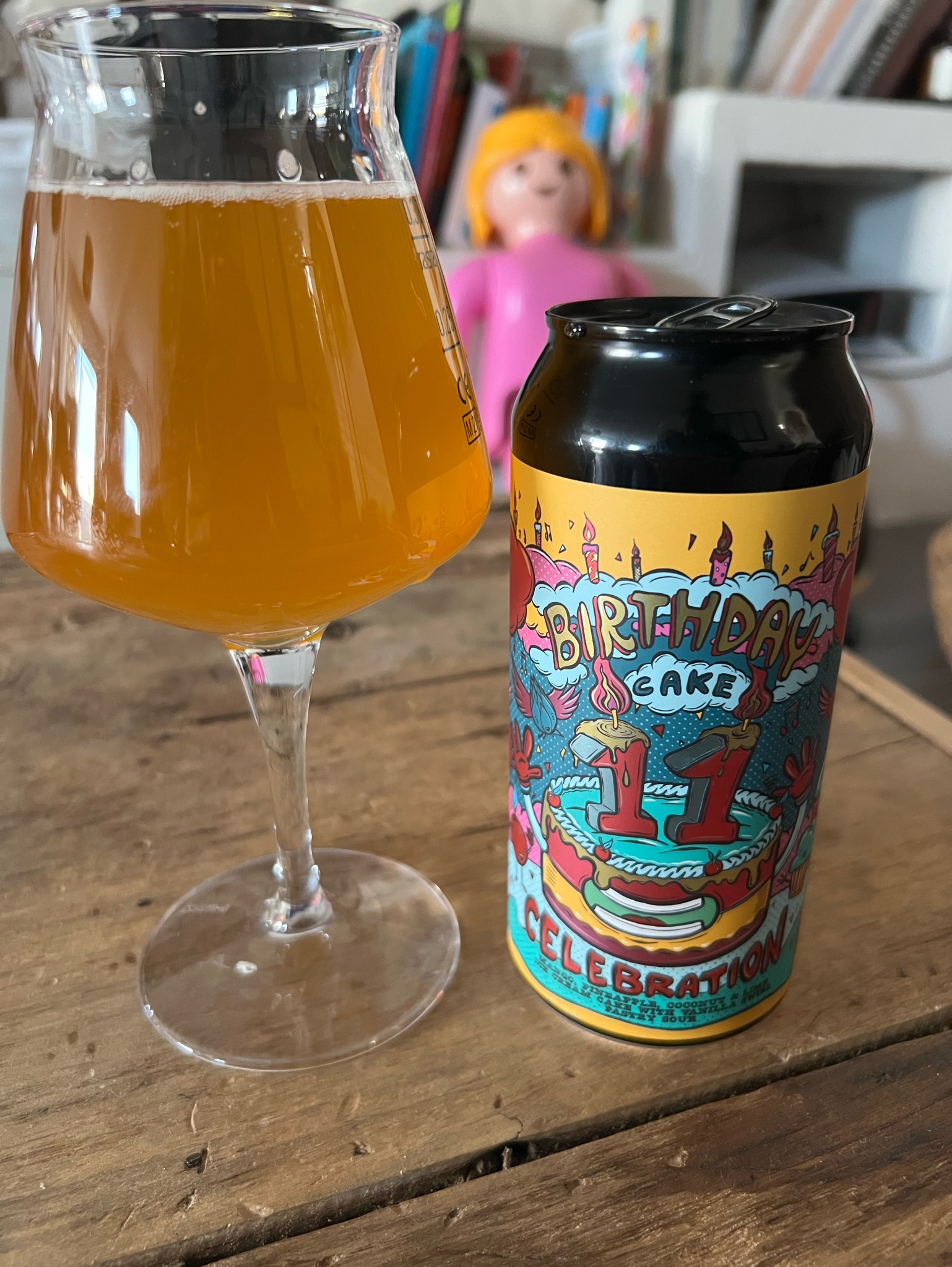 11th Birthday Cake Celebration - Mango, Pineapple, Coconut & Lime Ice Cream Cake with Vanilla Swirl, Norway