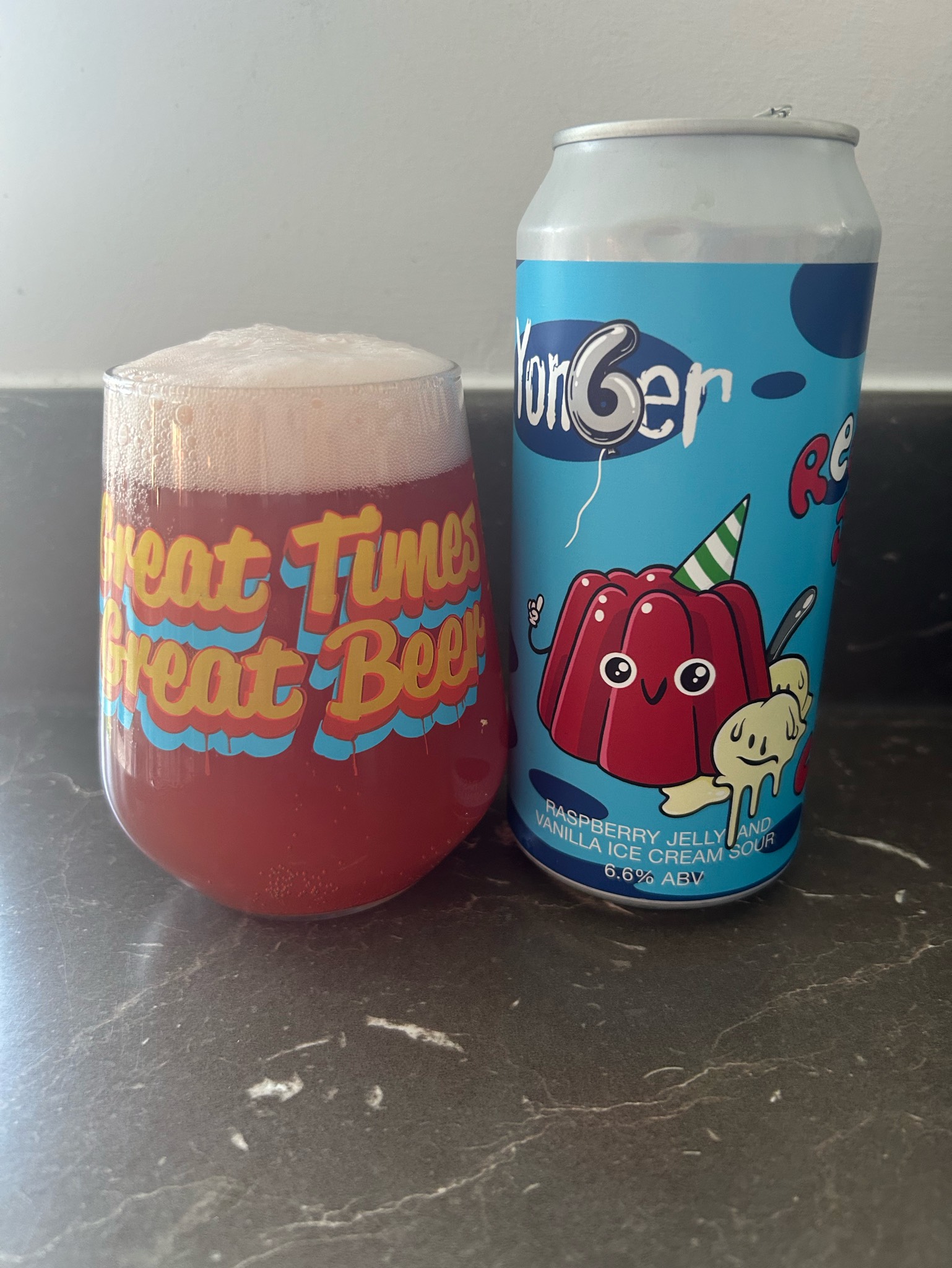 Red Jelly and Ice Cream, England