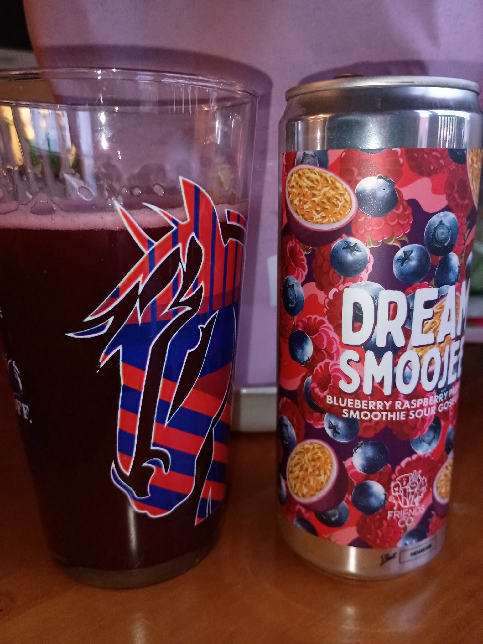 Dream Smoojee blueberry raspberry passion Smoothie sour gose, Sweden