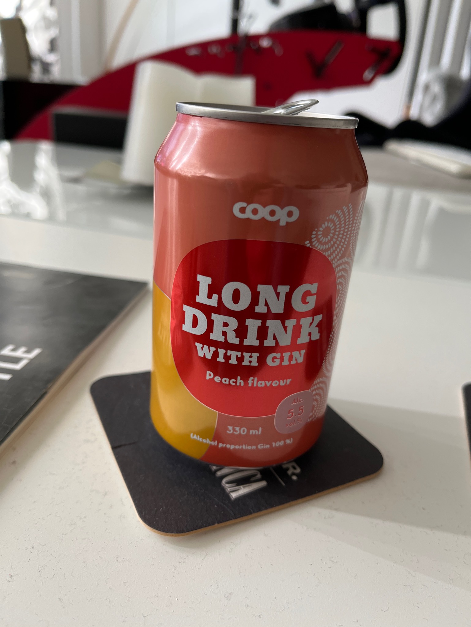 Coop Long Drink Peach, Finland