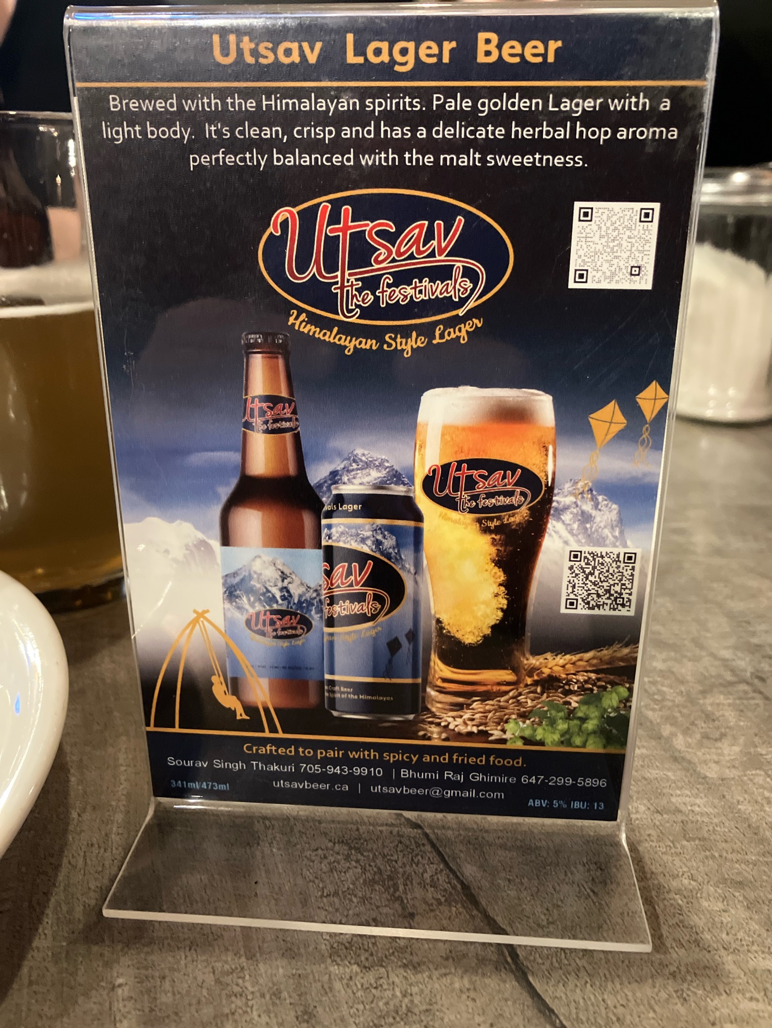 The Festivals Himalayan Style Lager, Canada