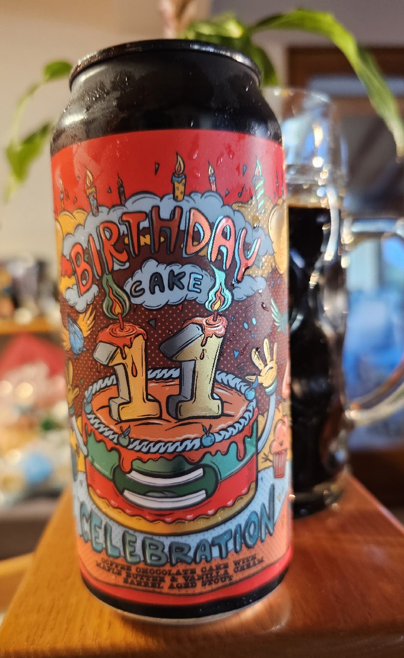 11th birthday cake - coffee chocolate cake with maple butter & vanille crème barrel aged stout, Norway