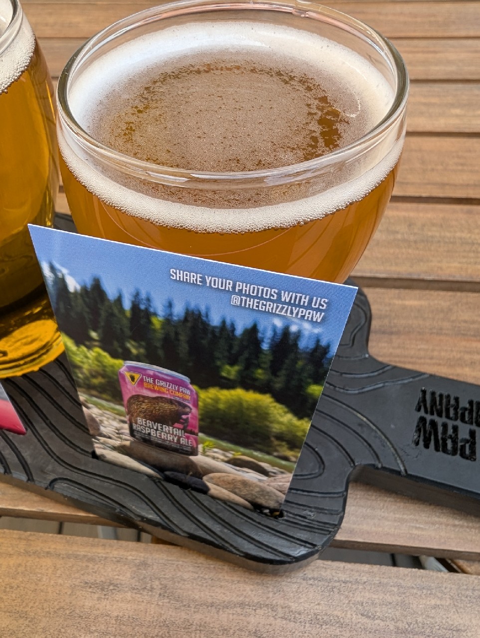 Beavertail Raspberry Ale, The Grizzly Paw Brewing Company