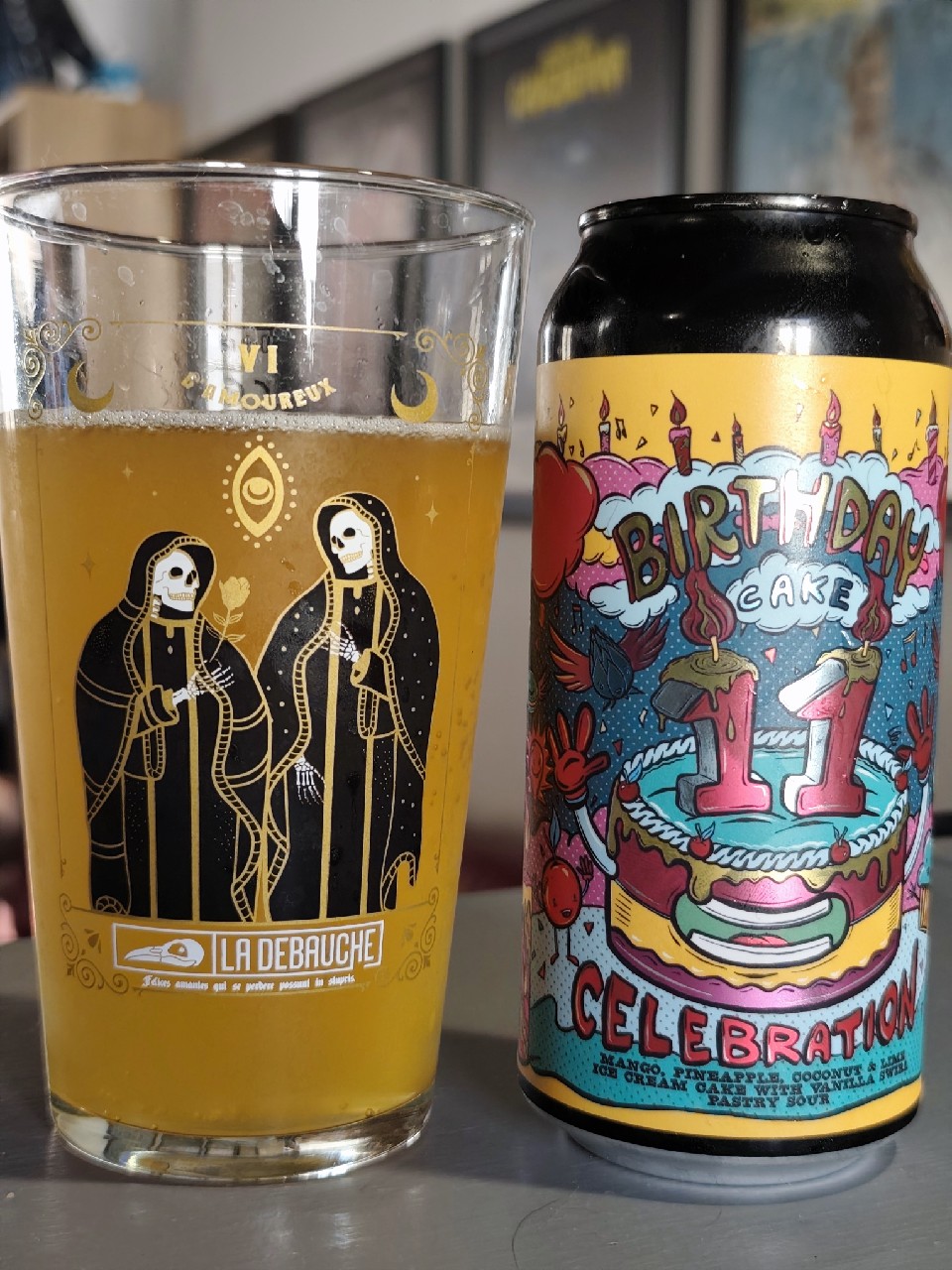 11th Birthday Cake Celebration - Mango, Pineapple, Coconut & Lime Ice Cream Cake with Vanilla Swirl, Norway