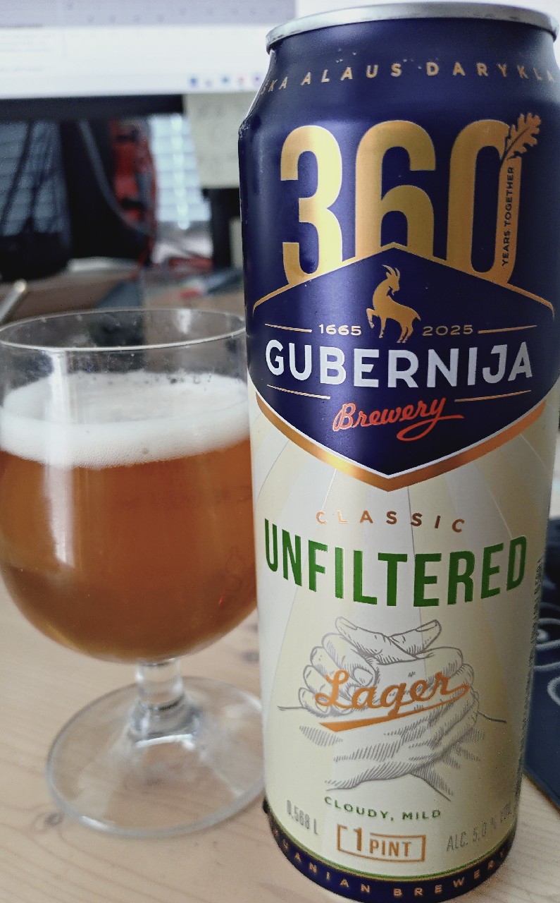Gubernija Unfiltered Lager / Nefiltruotas Lager, Gubernija Brewery