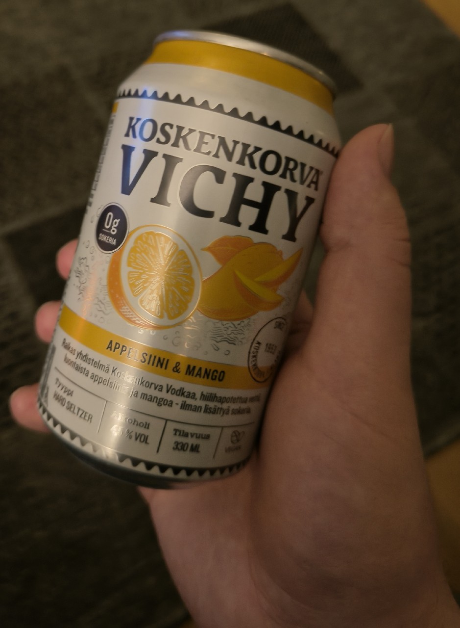 Koskenkorva Vichy Appelsiini & Mango / Koskenkorva Orange & Mango Hard Seltzer, Finland