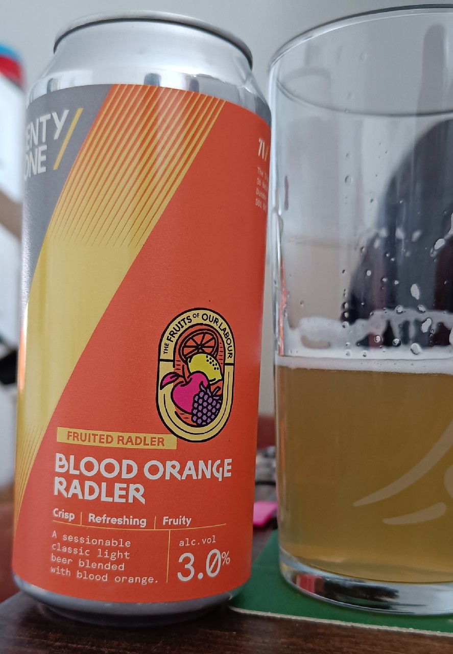 blood orange radler, 71 Brewing