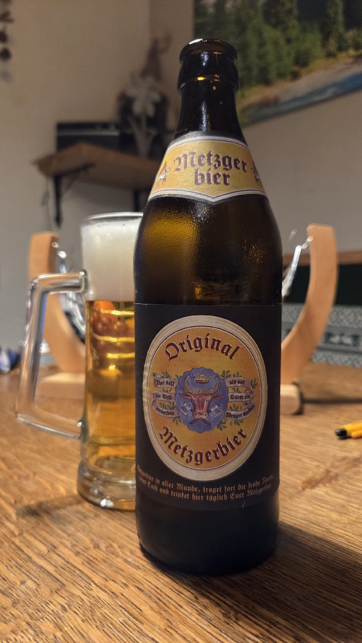 Original Metzgerbier, Alpirsbacher Klosterbräu