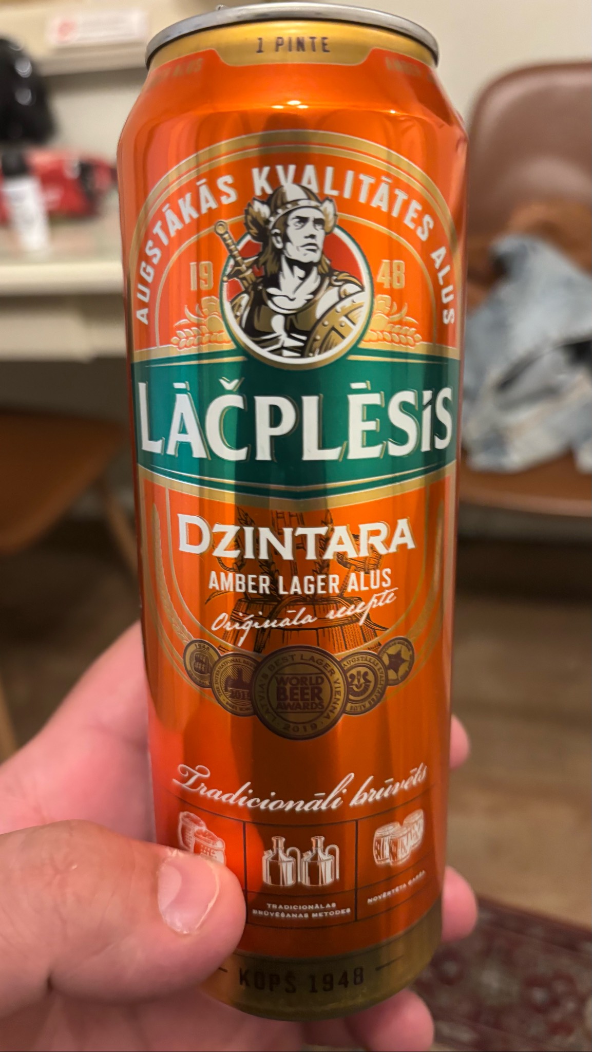 Lāčplēsis Dzintara Amber Lager, Latvia