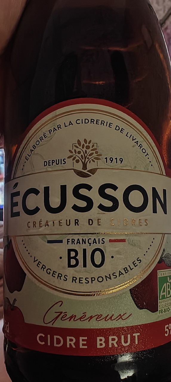Écusson Bio Brut Généreux, France